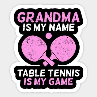 Table Tennis Grandma Ping-Pong Grandmother Gift Sticker